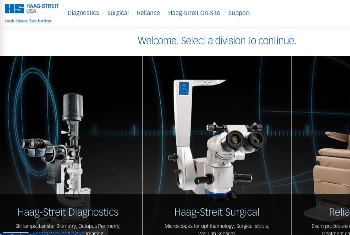Haag-Streit USA screenshot
