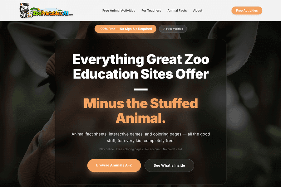 Zoo Printables AI